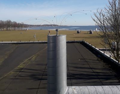 Fuglepigge der forhindrer mågerne i at lande her