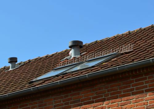 Der er monteret fuglepigge over kanten af ovenlysvinduerne